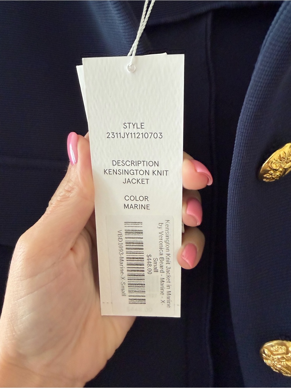 NWT Veronica Beard Kensington Navy jacket - Picture 3 of 3